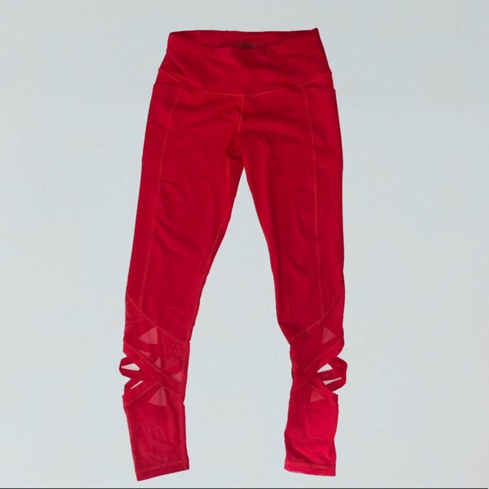 Victoria’s Secret red mesh leggings